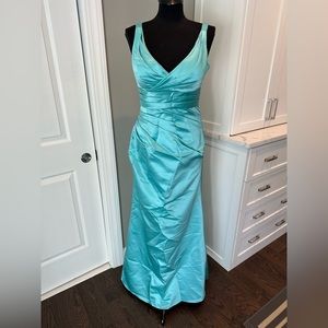 Bill Levkoff Tiffany Blue Bridesmaids Gown